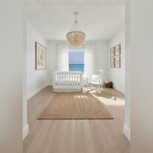 Restoration Hardware White and Silver crib skirt and smallpillow case